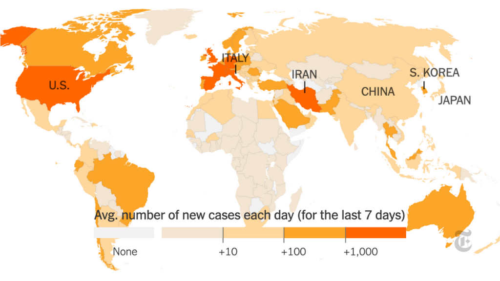 Corona virus map